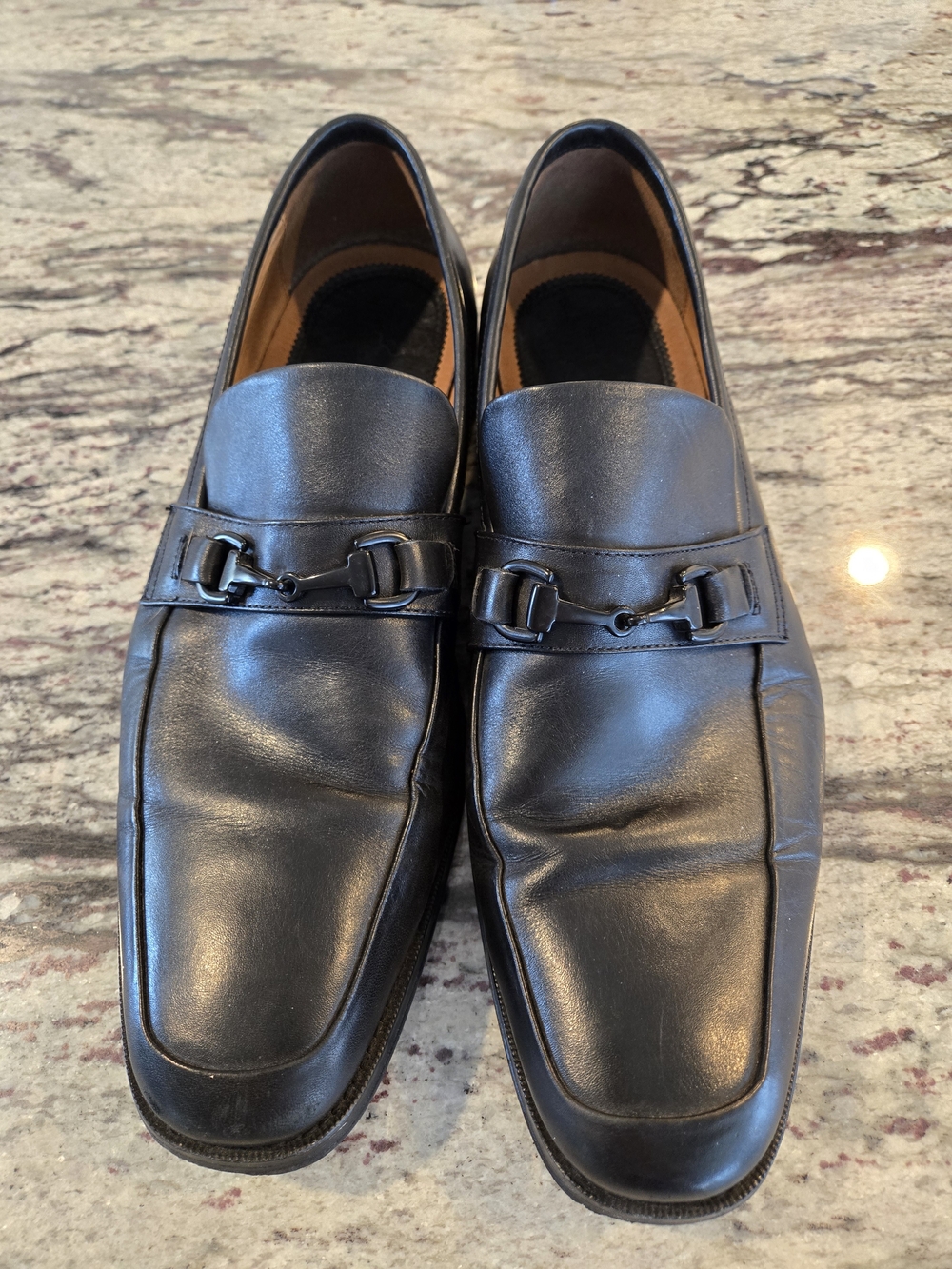 Blake McKay Premium Black Leather Bit Loafers for Men
